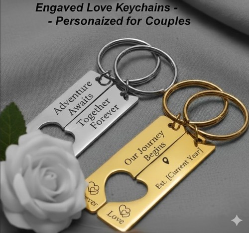 Custom couple keychain - couple,
